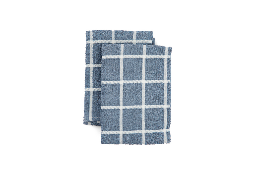 Kitchen Towels, Set of 4 and Set of 2 - Terry Denim Set