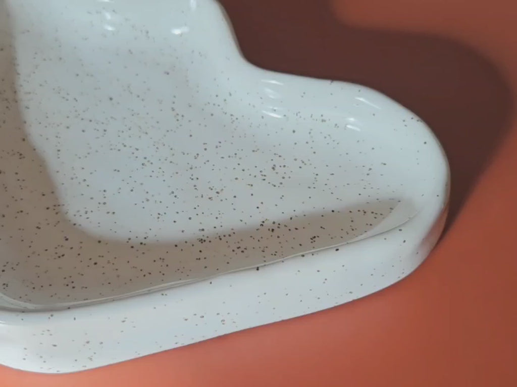 Ceramic Wave Trays - Speckled White - Rectangle