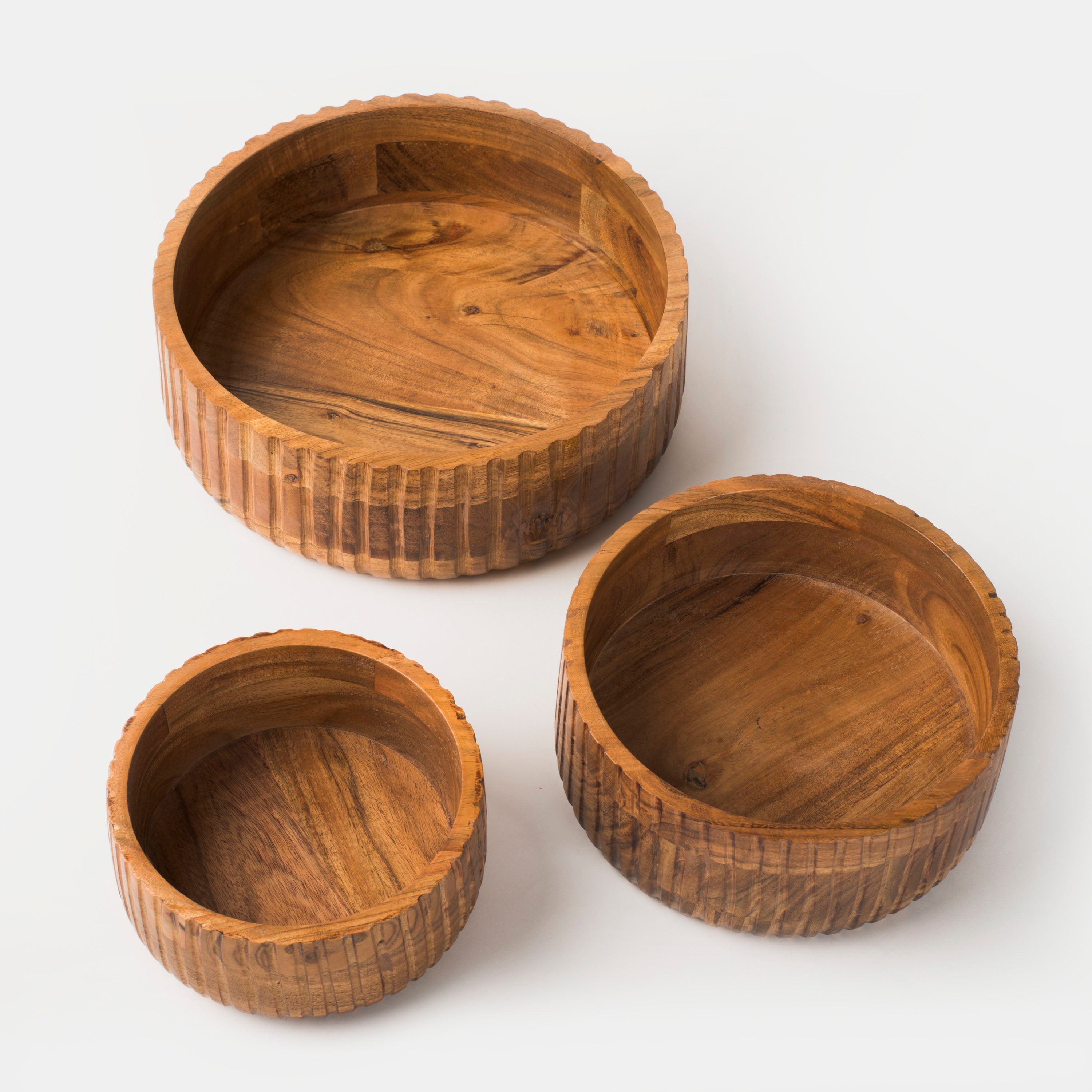 Etta Acacia Wood Bowls