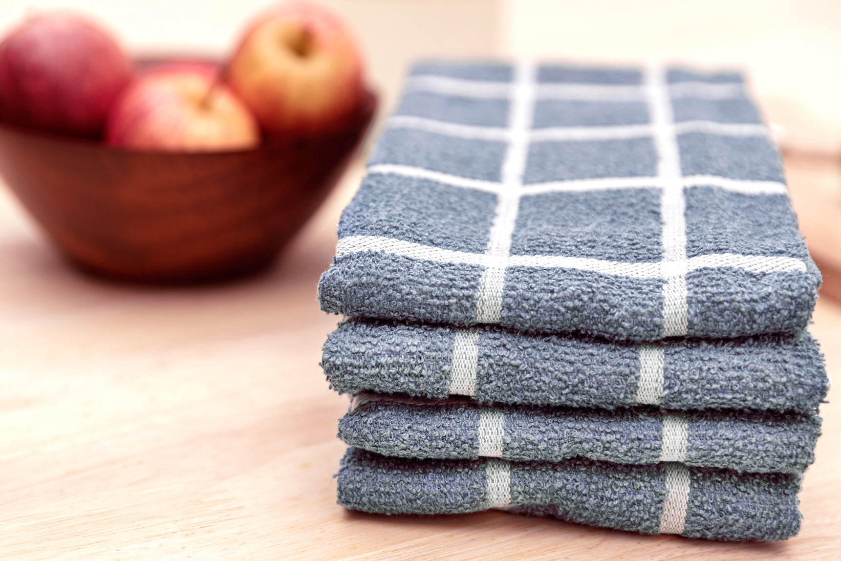 Kitchen Towels, Set of 4 and Set of 2 - Terry Denim Set