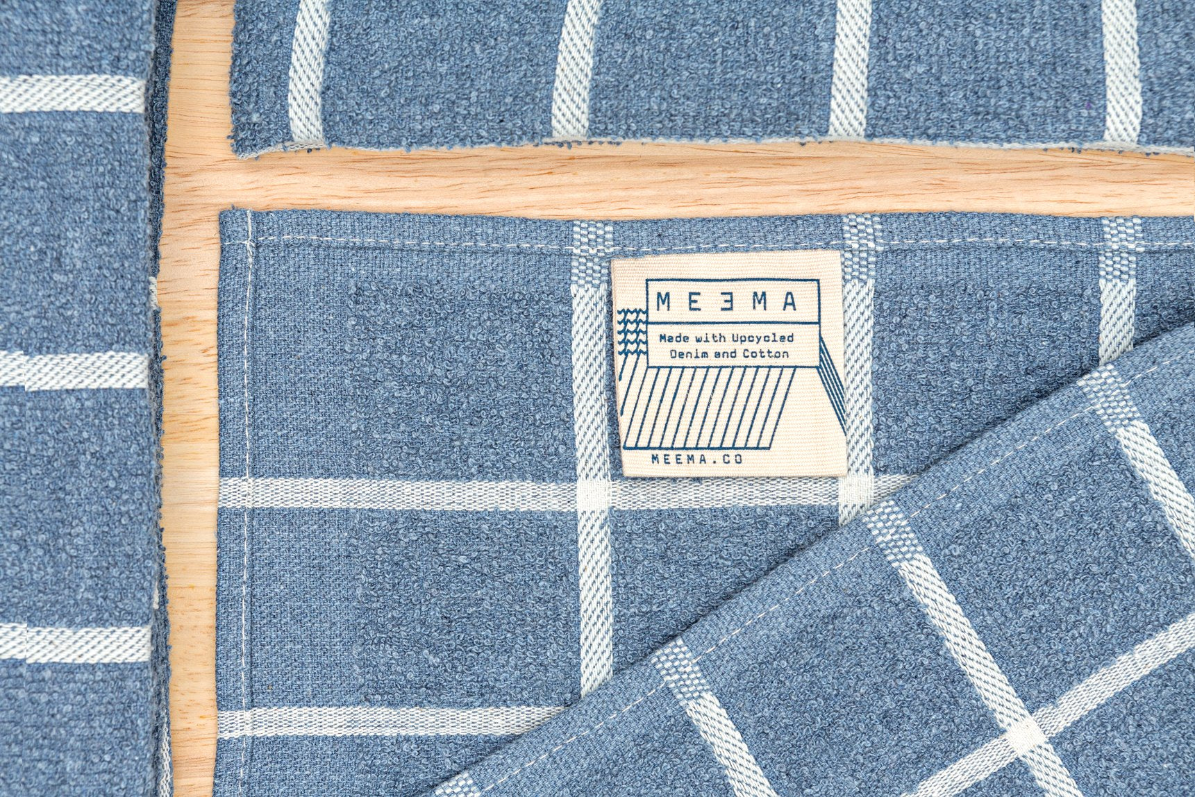 Kitchen Towels, Set of 4 and Set of 2 - Terry Denim Set